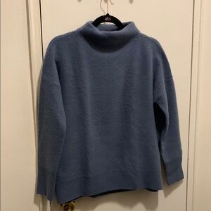 Vince blue cashmere funnel neck sweater